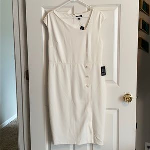 Express White Asymmetrical Dress